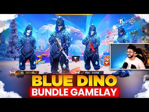 🦖 Blue Dino Bundle Squad Impossible Booyah Challenge 😨 - FreeFire Telugu - MBG ARMY