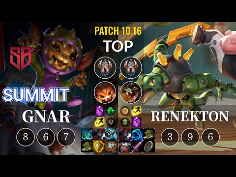 SB Summit Gnar vs Renekton Top - KR Patch 10.16