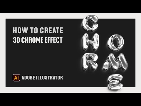 3D Chrome Effect Tutorial in Illustrator ✨ (Step by Step)