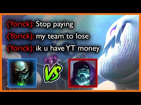 He thought I was paying his teammates to throw?! [Urgot vs Yorick] - League of Legends