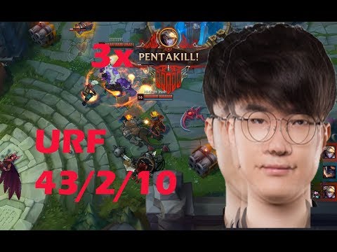 Faker 3 Pentakills with Ezreal on URF