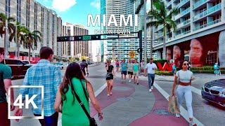 |4K| Miami - Downtown Walk - Dubai of the USA - Vice City - Spring Break - HDR - Binaural (part 2)