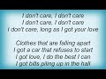 Elton John - I Don't Care Lyrics