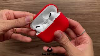 Vídeo de Case Capinha Silicone Preto Compatível com AirPods Pro