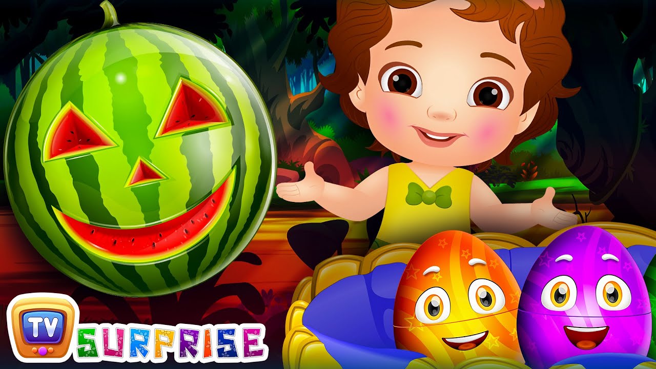 ChuChu TV Surprise Eggs Toys - Learn Fruits with Watermelon Song - Learn Colours and Objects!