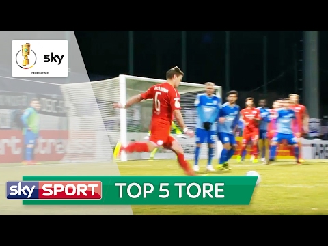 Top 5 Tore: DFB-Pokal 2016/17 - Achtelfinale | Caligiuris Premierentor und Schütz in den Winkel