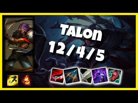 Talon vs Twisted Fate 11.4 Mid Lane Challenger Gameplay S11 (12/4/5) - KOREAN