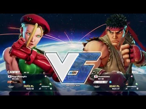 Street Fighter V ★ memememe (DAIGO UMEHARA, RYU) Vs AngryPoongKo (CAMMY) ★ Ranked Match 1080p