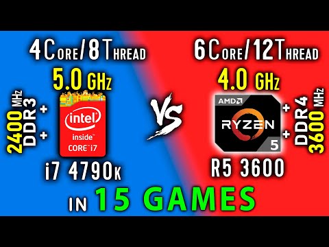i7 4790k vs Ryzen 5 3600 Test in 15 Games or R5 3600 vs i7 4770k OC