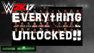 Me unlocking everything in WWE 2K17 on Last Gen XBox 360 and PS3 ( roster discussion )