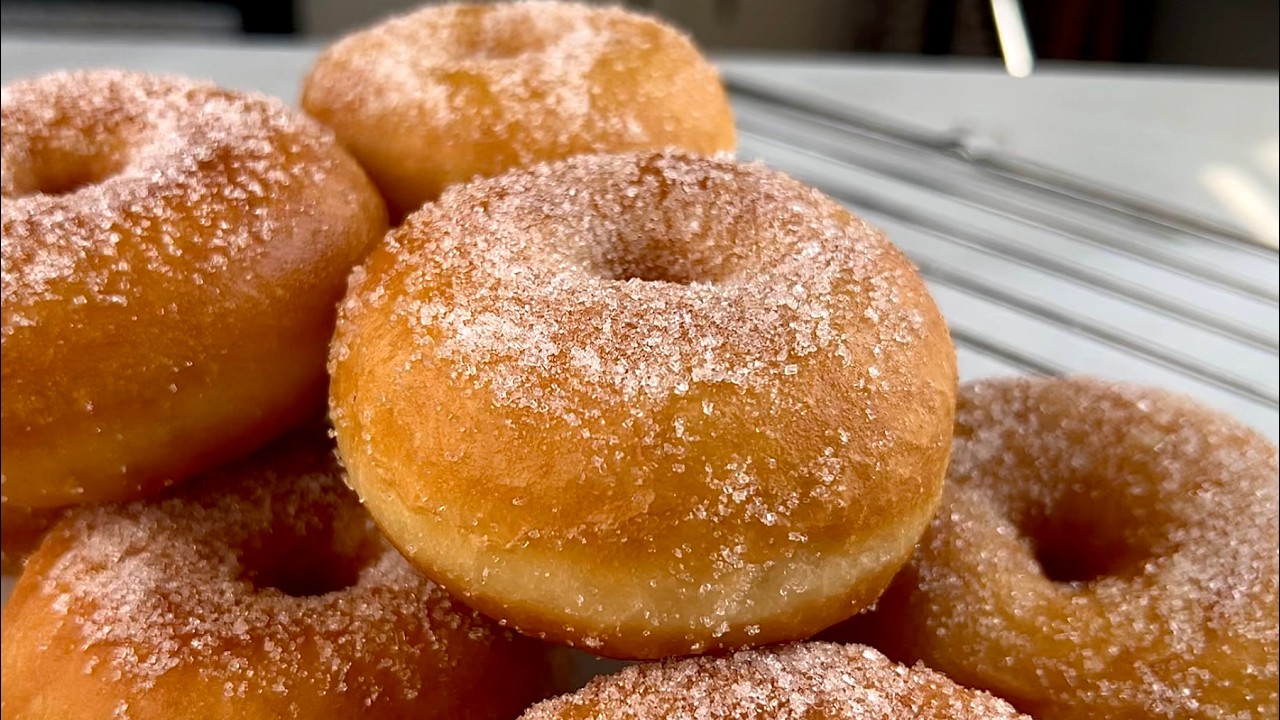 The SOFTEST NO-Knead - NO Rolling SUGAR DONUTS RECIPE