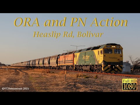 One Rail Australia and Pacific National Freight Trains at Heaslip Rd, Edinburgh