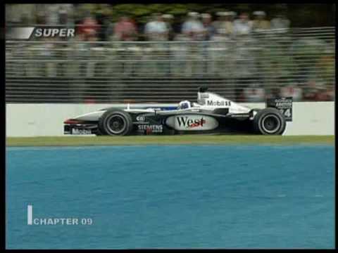 MT89 Formula1 2001 Melbourne GP Mika Hakinnen crashes