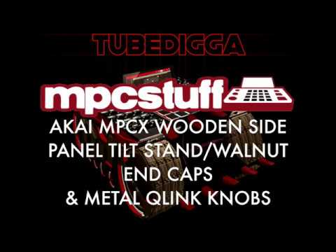 MPC STUFF AKAI MPCX WOODEN SIDE PANEL TILT STAND & METAL KNOB CAPS
