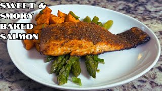 Sweet & Smoky Salmon with Roasted Sweet Potatoes | Easy Dinner Recipe