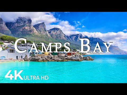 FLYING OVER CAMPS BAY (4K UHD) - Soothing Music Along With Beautiful Nature Video - 4K Video ULTRAHD