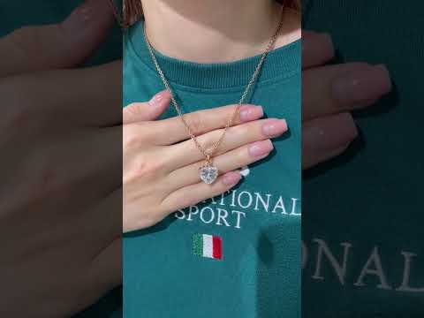 Подарок девушке Колье "Нежность в сердце" кулон с цирконом на цепочке медсталь покрытие золото 18К в коробочке - фото 2 - id-p2249179762