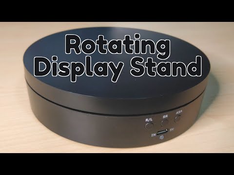 3 Speeds Electric Rotating Display Stand, 360 Degree Turntable Jewelry Holder, USB Charging Mirror Surface Turntable for Jewelry Watches Cosmetics with 4 Angle Adjustment (Black) video review thumbnail