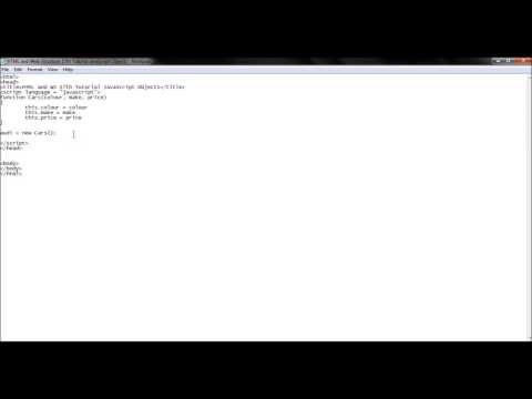 Html 17th Tutorial Javascript Objects I
