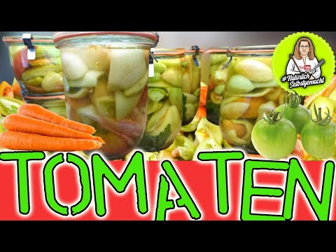 Preserving green / unripe tomatoes