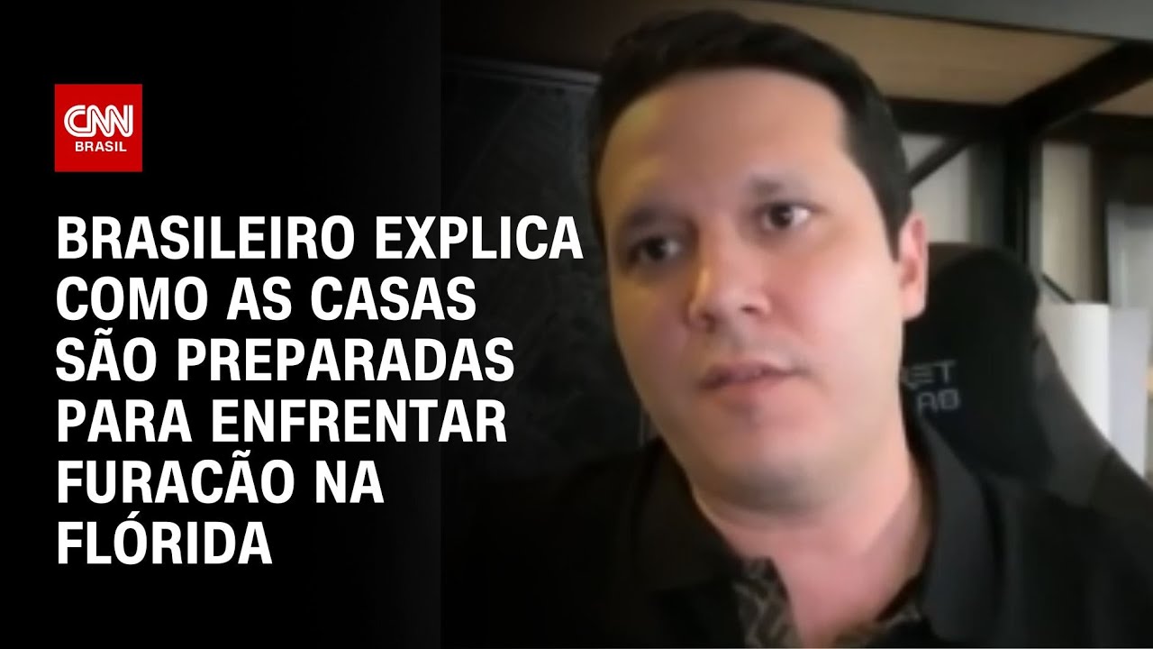 Brasileiro explica como as casas são preparadas para enfrentar furacão na Flórida | LIVE CNN