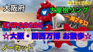 『大阪・関西万博』万博に行ってきました！今回は話題の大屋根リングを一周してみた動画です。一周約2キロ！最後の方におまけ動画ありです。