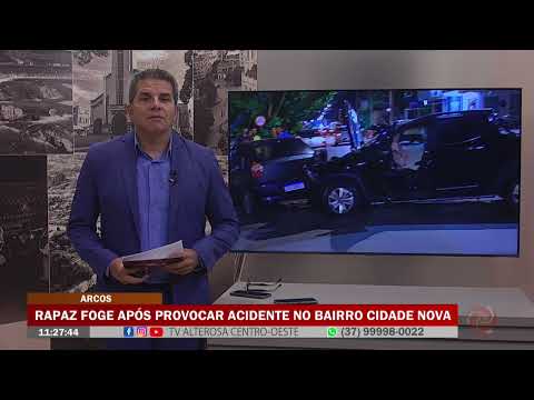 Arcos: Rapaz foge após provocar acidente no bairro Cidade Nova