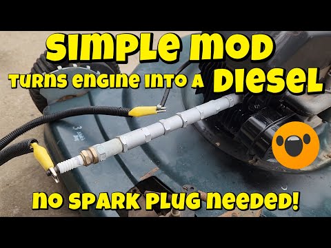 S5 E20. We turn a lawnmower gas engine into a DIESEL with a simple modification.  will it survive?