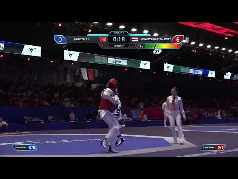 114 Round of 32 Women  53kg VIE NGUYEN T L  THA JONGKOLRATTANAWAT PGM