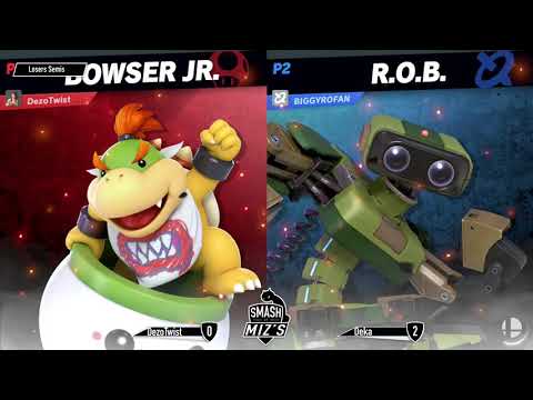 Smash @ Miz's WiFi 26 - DezoTwist (Bowser Jr.) vs. Deka (ROB) Losers Semis