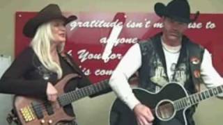 Burns &amp; Poe sing "Gone as all Get Out" at KKNG Radio