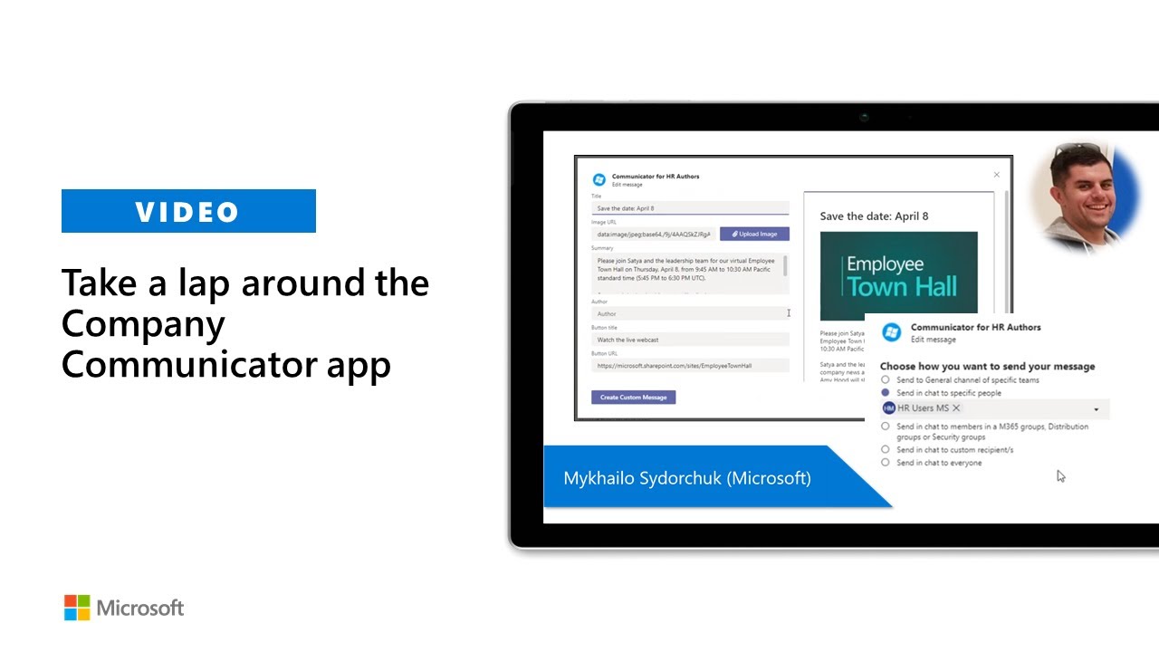 Take a lap around the Company Communicator app