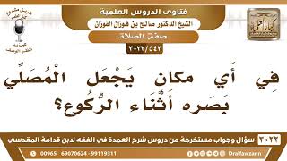 صورة [542 -3022] في أي مكانٍ يجعل المصلي بصره أثناء الركوع؟ - الشيخ صالح الفوزان