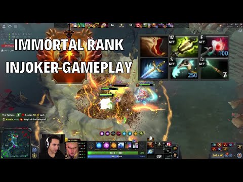 Dota 2 Invoker Gameplay! Falcon Blade + Orchid First item! How to play invoker 7.31! Immortal Rank
