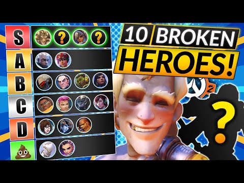 NEW UPDATED BEST HEROES LIST - 10 MOST BROKEN Picks of EVERY ROLE - Overwatch 2 Guide