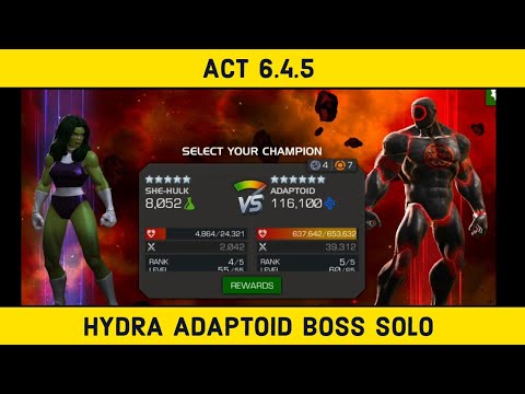 ACT 6.4.5 HYDRA ADAPTOID BOSS SOLO WITH SHE HULK(RANK 4) MARVEL CONTEST OF CHAMPIONS