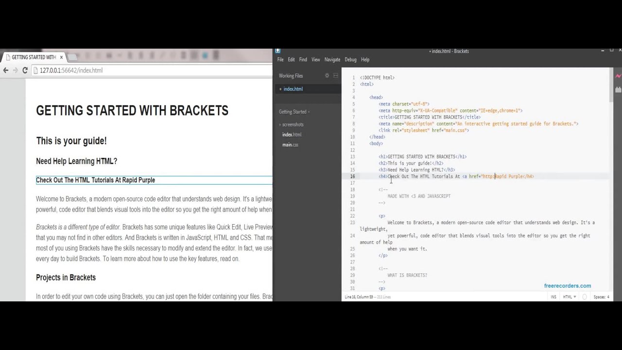 Live Preview in Adobe Brackets