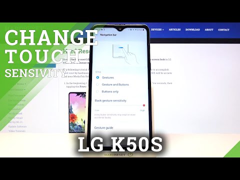 Change Screen Sensitivity - LG K50S and Display Settings