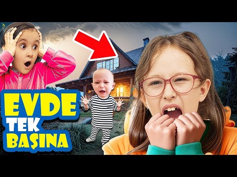 ALONE AT HOME!! BAHAR BANU ALYA AND ASEL MIRA THREE BROTHERS WERE LEFT ALONE AT HOME!!