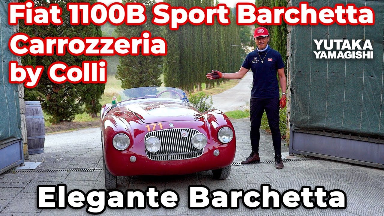 Fiat 1100B Sport Barchetta Body | Driving Impression in Colli | (Subtitles JP.EN.IT)