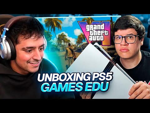CORINGA REAGINDO AO GAMES EDU: UNBOXING DO PS5 PRO!!