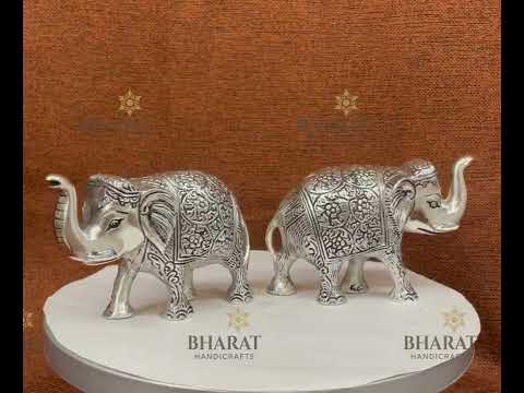 White metal decorative elephant pair, for home decoration & ...