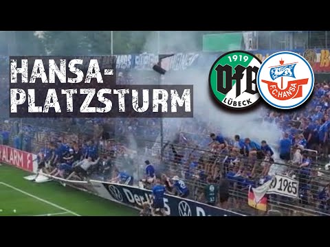 VfB Lübeck - Hansa Rostock 1:0 | Platzsturm der FCH-Fans nach dem Spiel!
