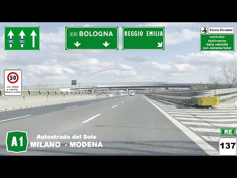 A1 | Autostrada del Sole | MILANO SUD - MODENA NORD