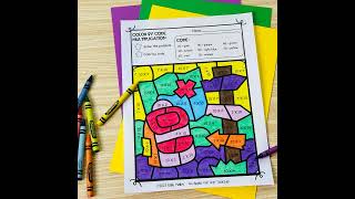 Color by Number for Kids Camping Color By Number Multiplication