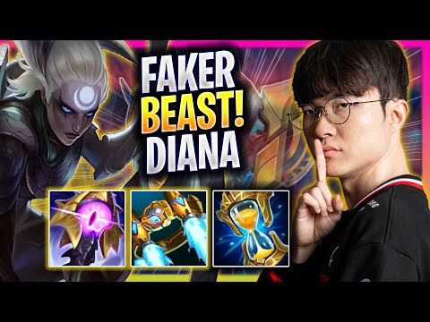 FAKER IS A BEAST WITH DIANA! - T1 Faker Plays Diana MID vs Gragas! | Season 2025