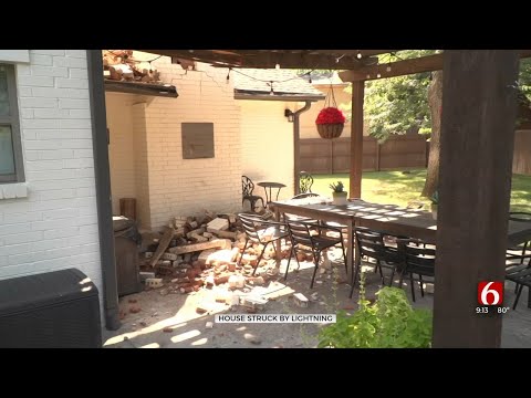 Tulsa Family's Home Damaged After Lightning Strike Causes Chimney Explosion