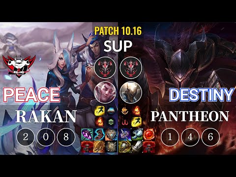 JDG Peace Rakan vs Destiny Pantheon Sup - KR Patch 10.16