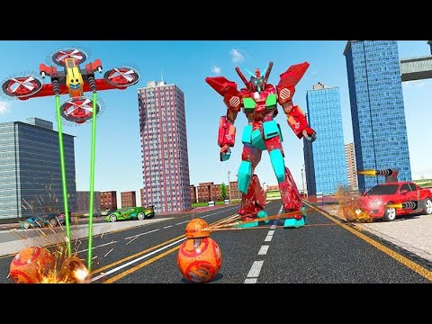 DRONE ROBOT CAR TRANSFORMATION GAME 3D - ANDROID GAMEPLAY
