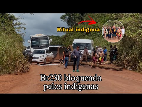 Rodovia Transamazônica bloqueada pelos índios!